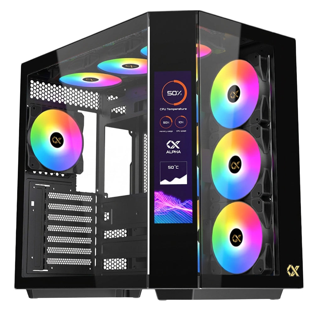 Xigmatek Cubi II LCD ARGB Gaming Mid Tower Case