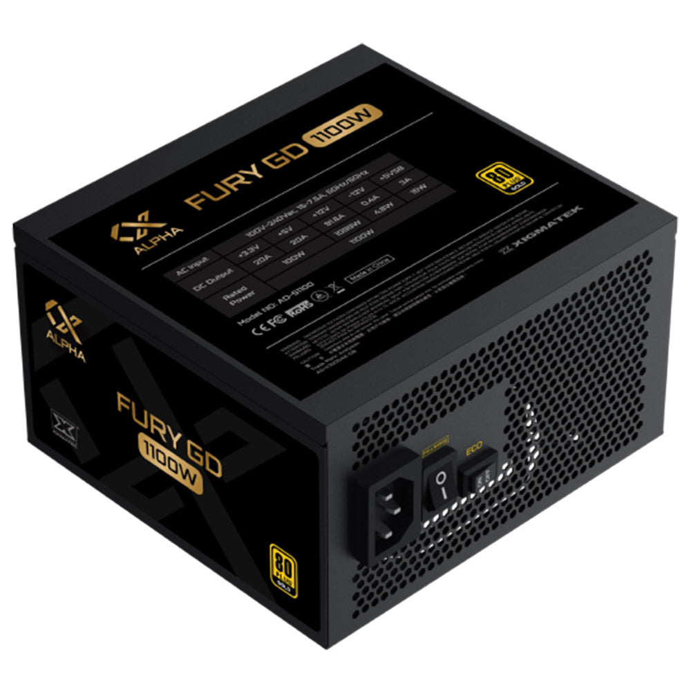 باور سبلاي زيجماتيك 80 بلس ذهبي 1100 وات  Fury Full Modular