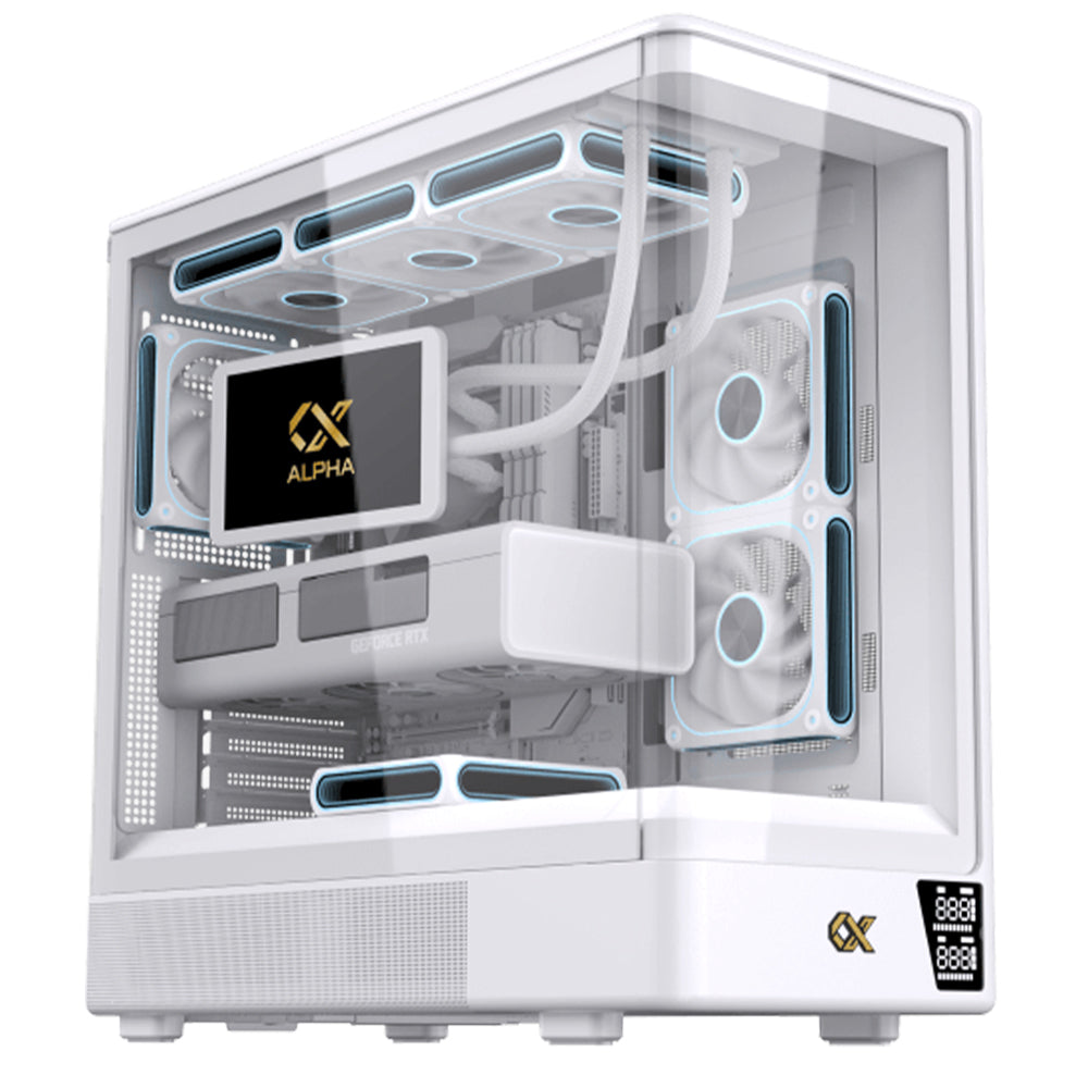 Xigmatek Moon DGT Arctic LCD ARGB Gaming Mid Tower Case