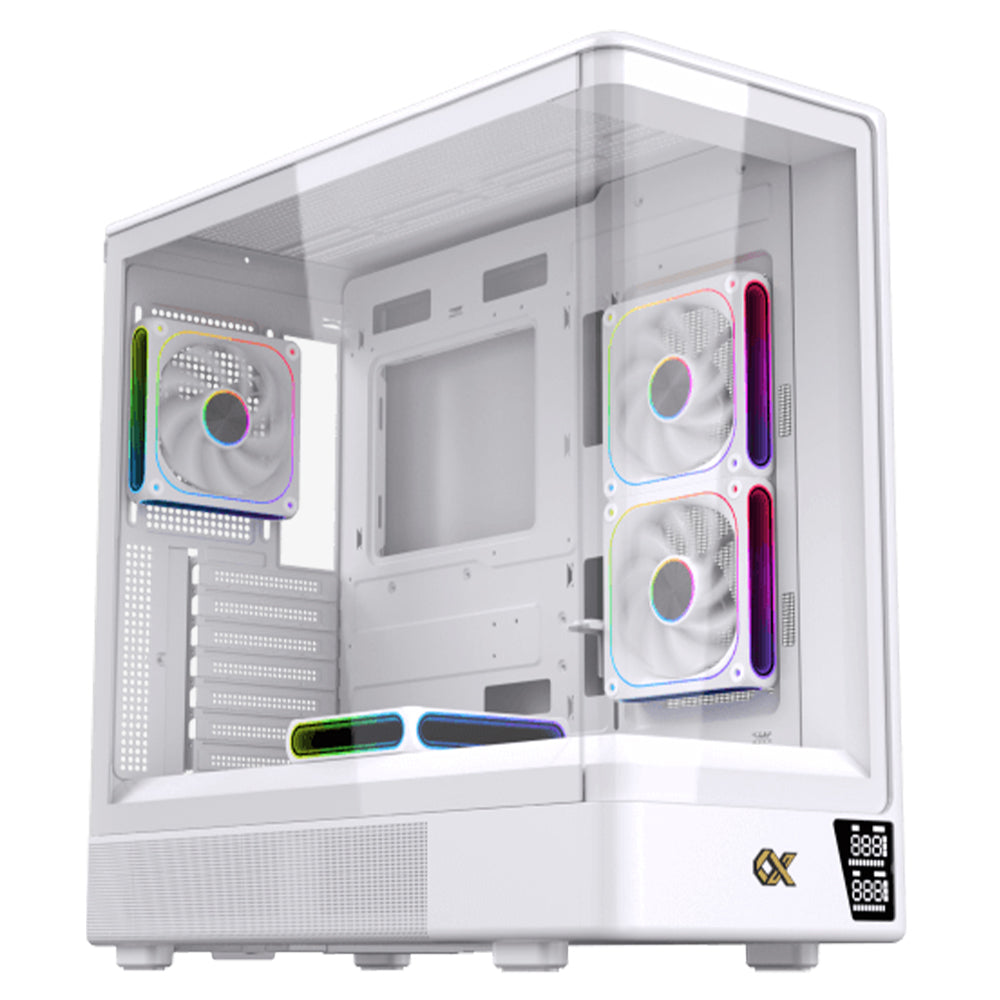 Xigmatek Moon DGT Arctic LCD ARGB Gaming Mid Tower Case