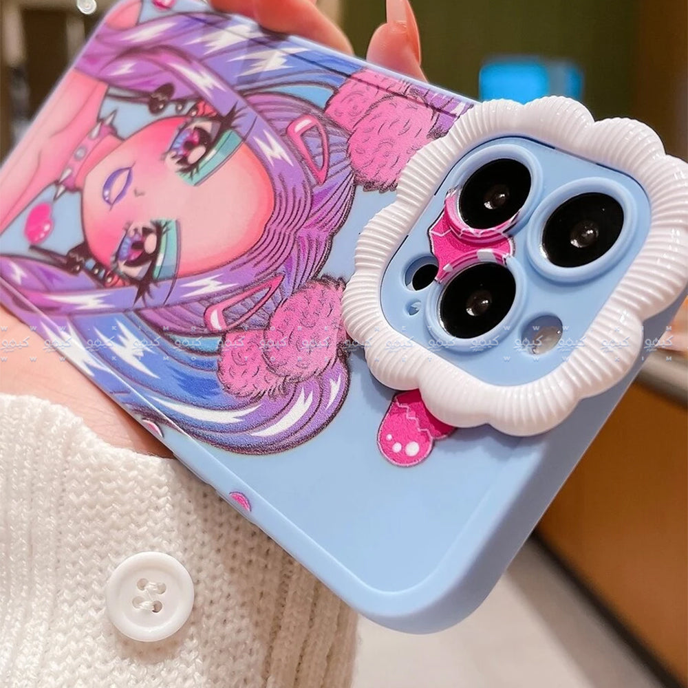 Y2K Cartoon Girl Pattern Phone Cover