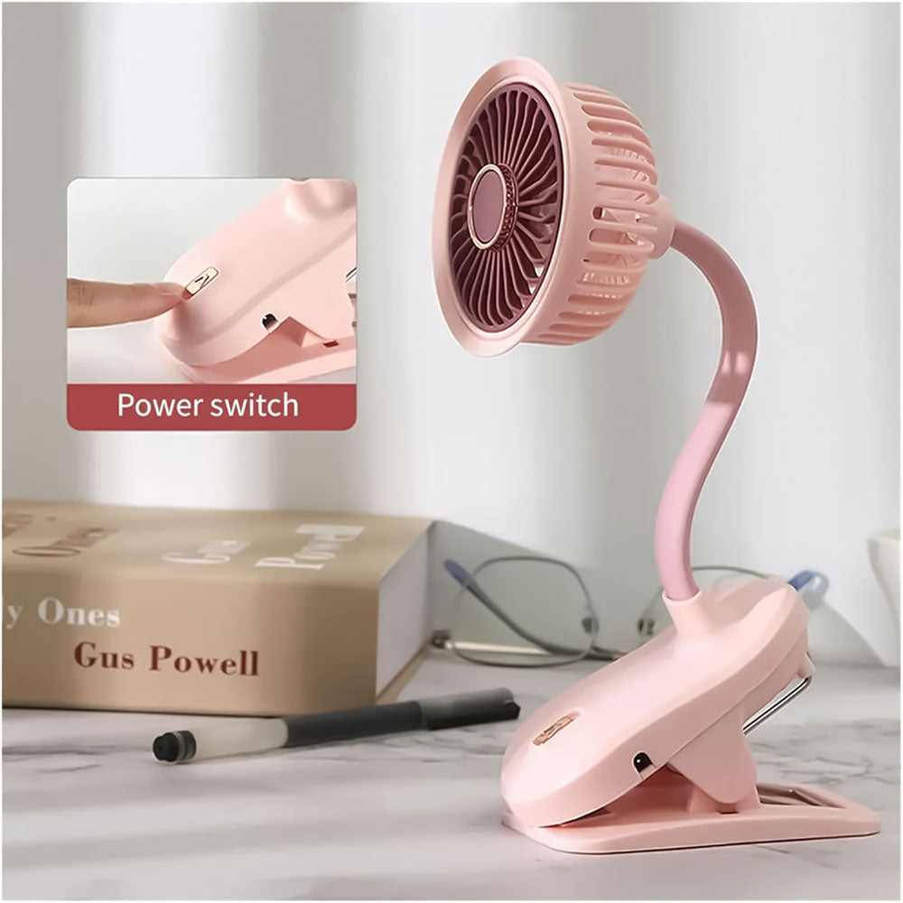 ZB087B Rechargeable Portable Mini Clip on Fan