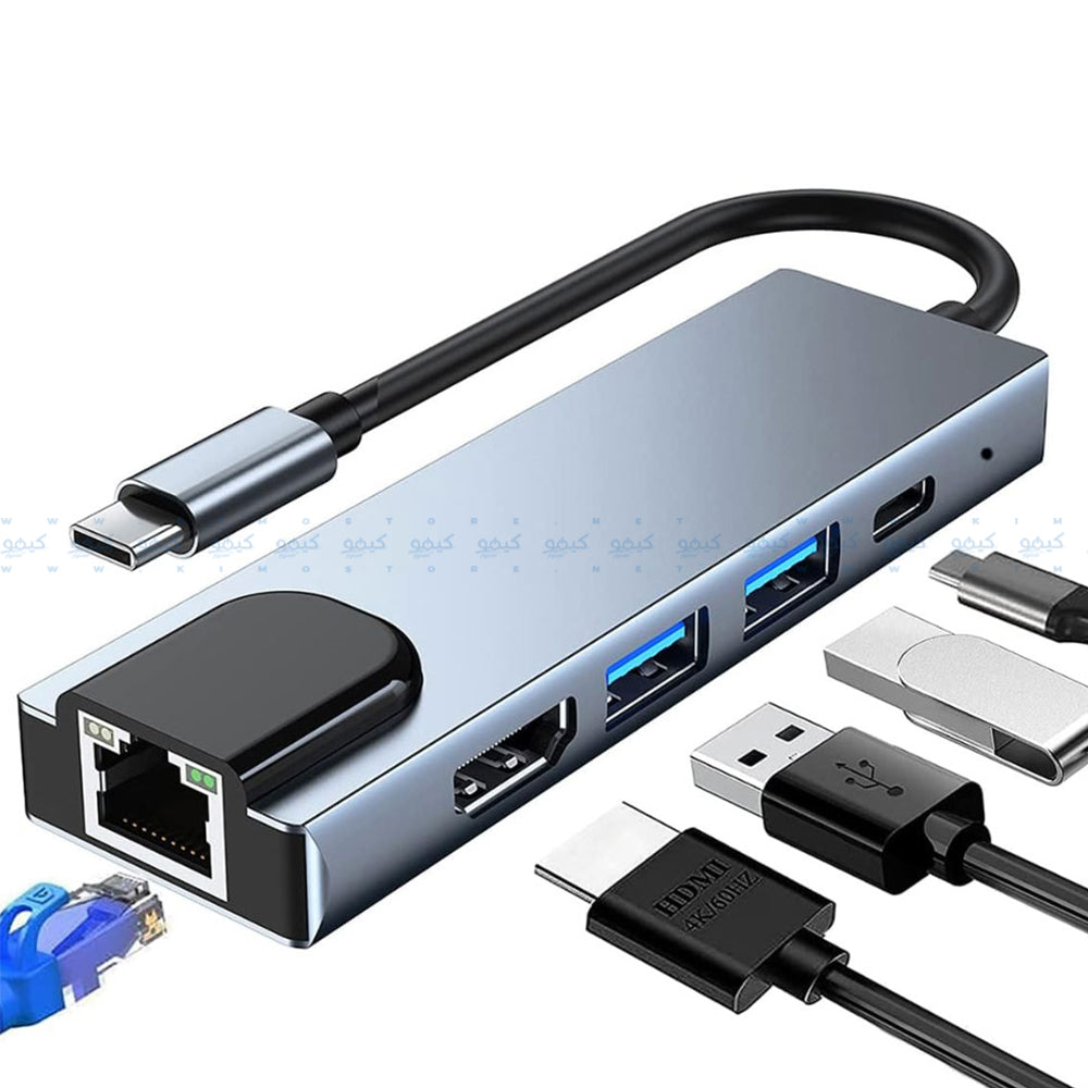 Zero 5in1 Type-C HUB Converter - Silver