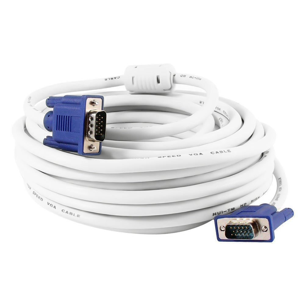 كابل شاشة VGA زيرو 20 متر - أبيض