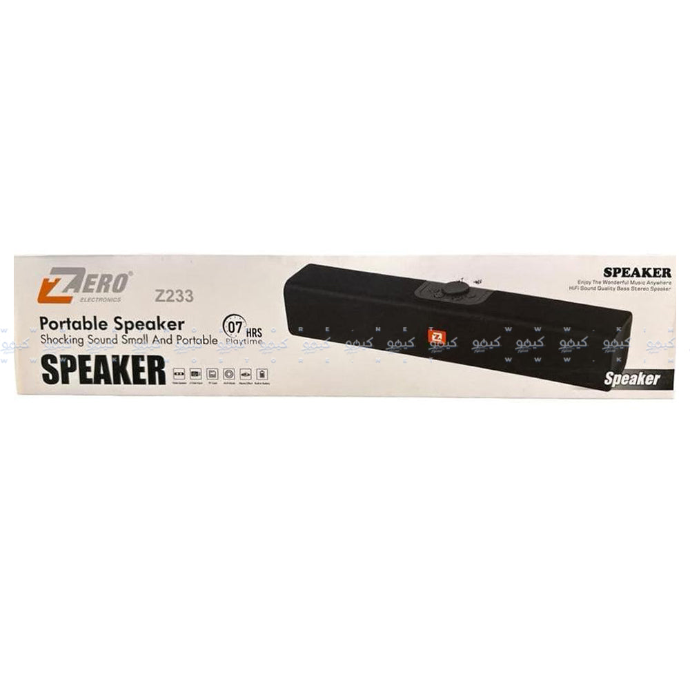 Zero Z233 Portable Bluetooth Speaker - Black