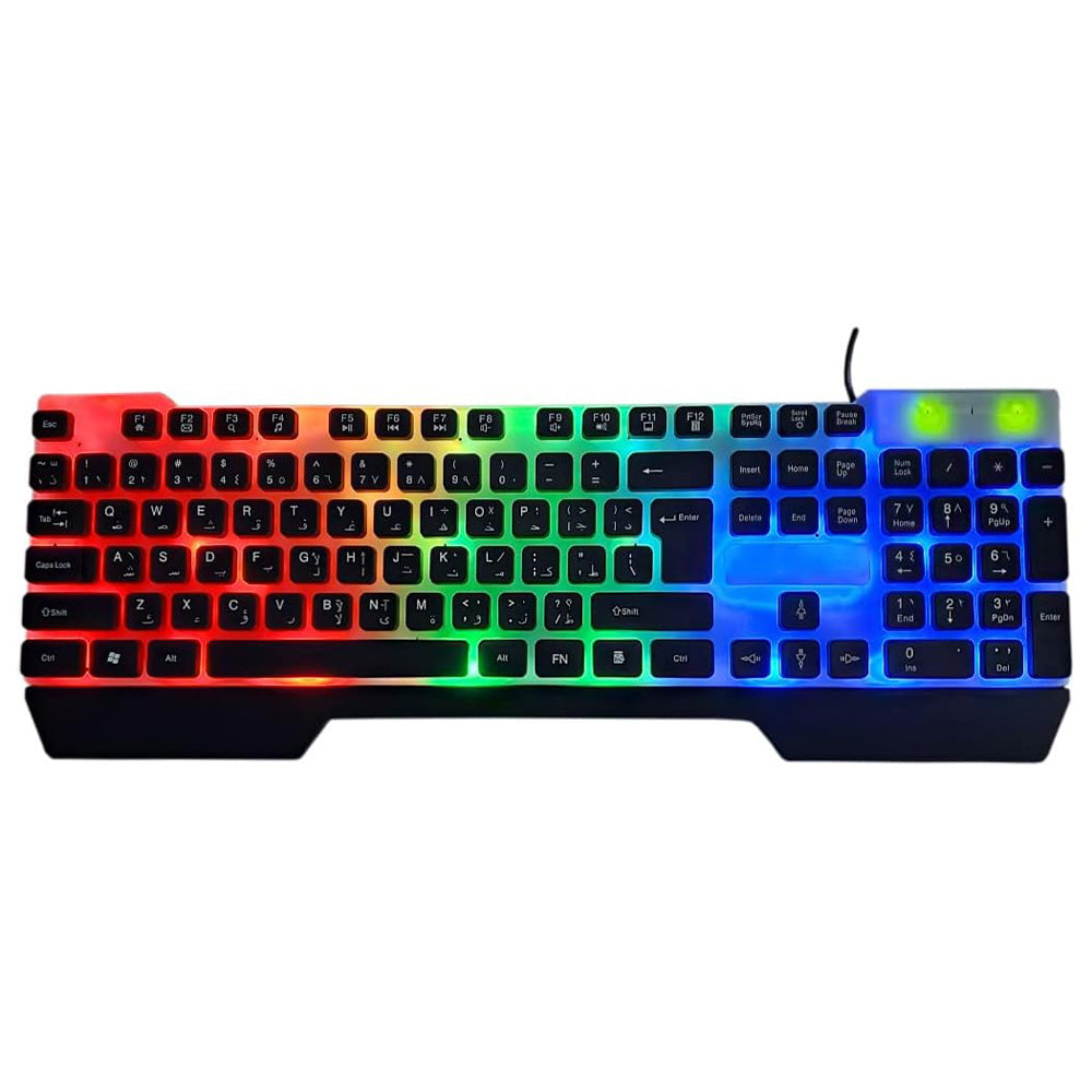 Zero ZR-2030 Wired Rainbow Gaming Keyboard English & Arabic