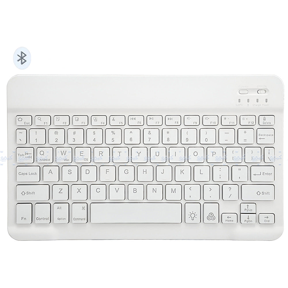 Zero ZR-3030 Bluetooth Wireless Keyboard English & Arabic - White