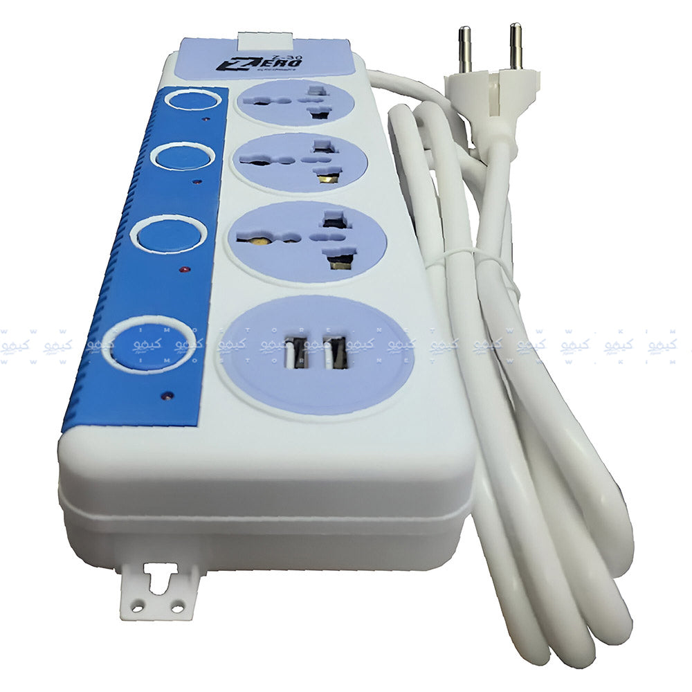 Zero ZR-30 3Port + 2USB Power Strip 1.5m