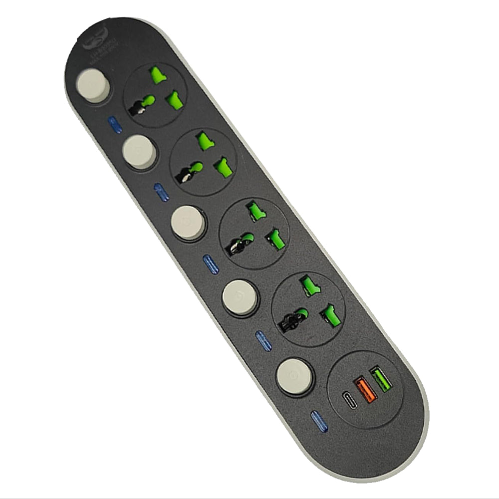 Zero ZR-50 4Ports + 2USB + Type-C Power Strip 2m