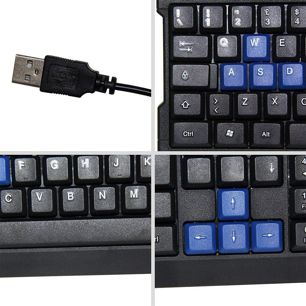 Zero ZR-600 Wired Keyboard English & Arabic - Black