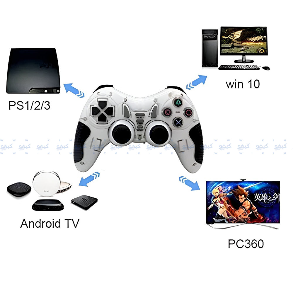 Zero ZR-7501 Single Wireless Gamepad With Analog - White