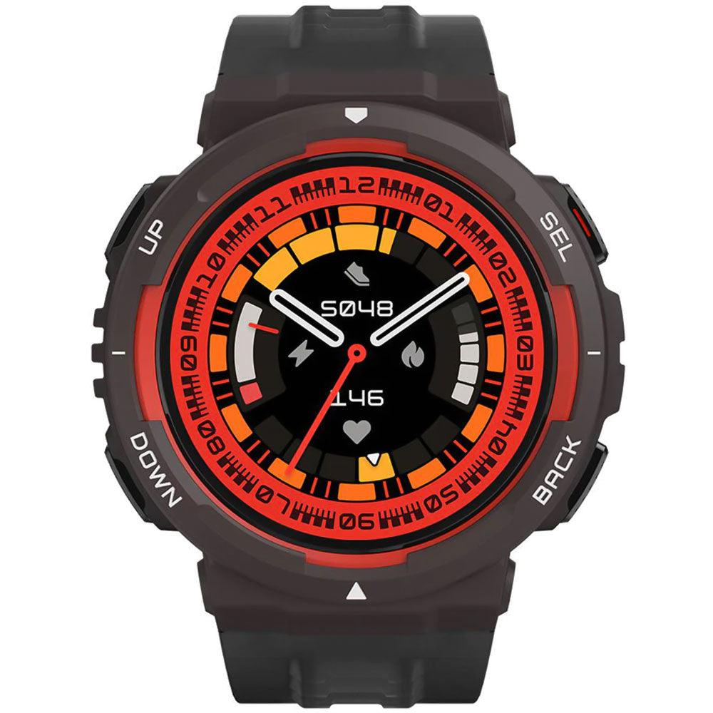 ساعة سمارت أمازفيت Active Edge تدعم (GPS) 43 ملم - هيكل بلاستيك مع سوار TPU أسود