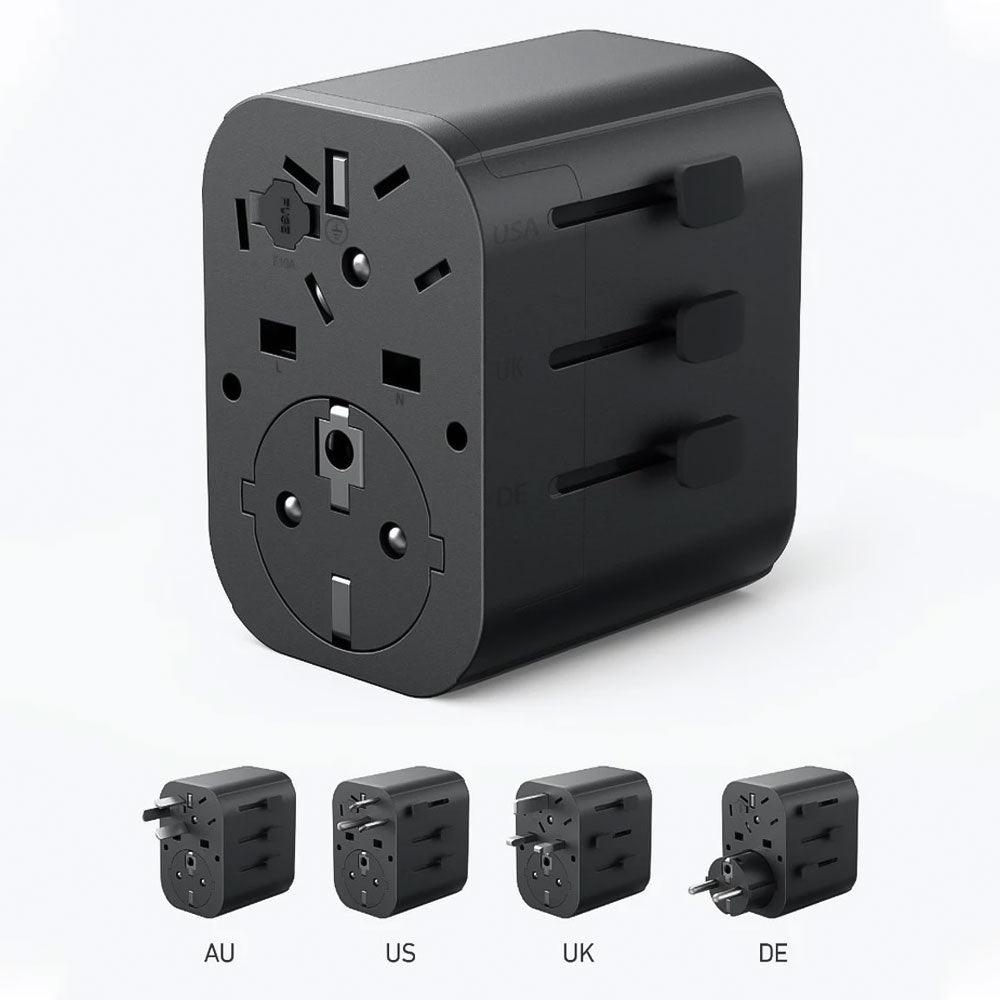 Anker 312 A9212K11 Outlet Extender Wall Charger 2x USB + Type-C 30W Fast Charging - Black - Kimo Store