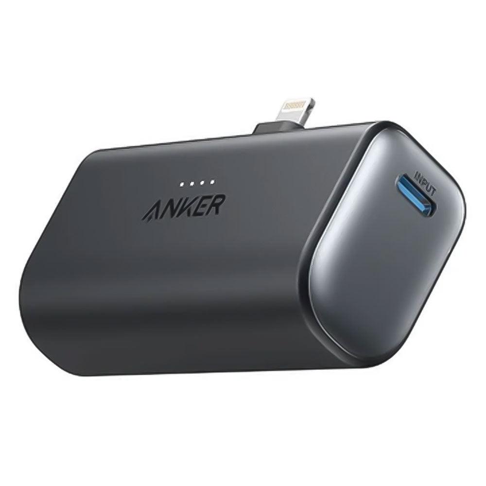 Anker 621 A1645H11 Nano Power Bank Type-C + Lightning Connector 12W 5000mAh - Black - Kimo Store