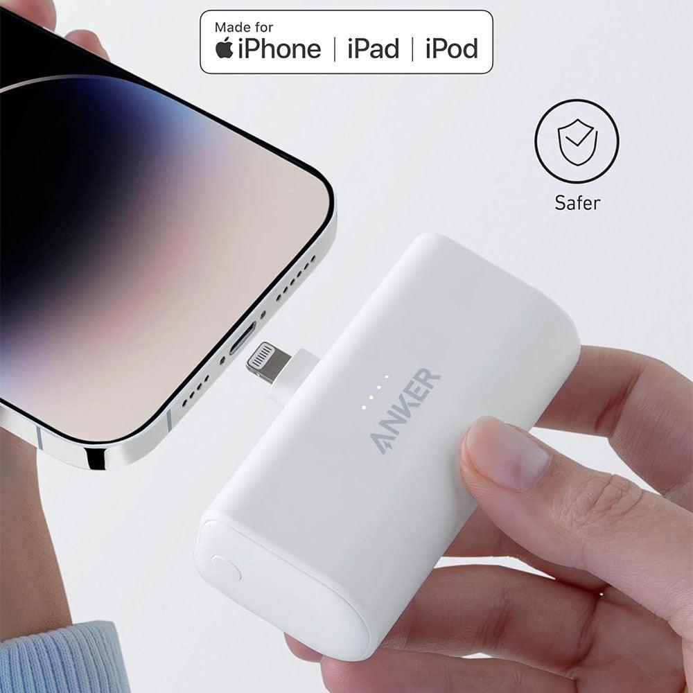 Anker 621 A1645H11 Nano Power Bank Type-C + Lightning Connector 12W 5000mAh - Black - Kimo Store