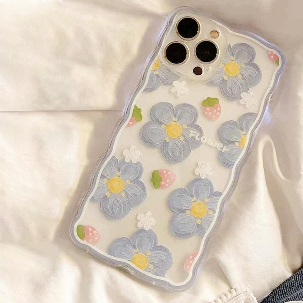 BlueFloralClearPhoneCoverAppleiPhone_3