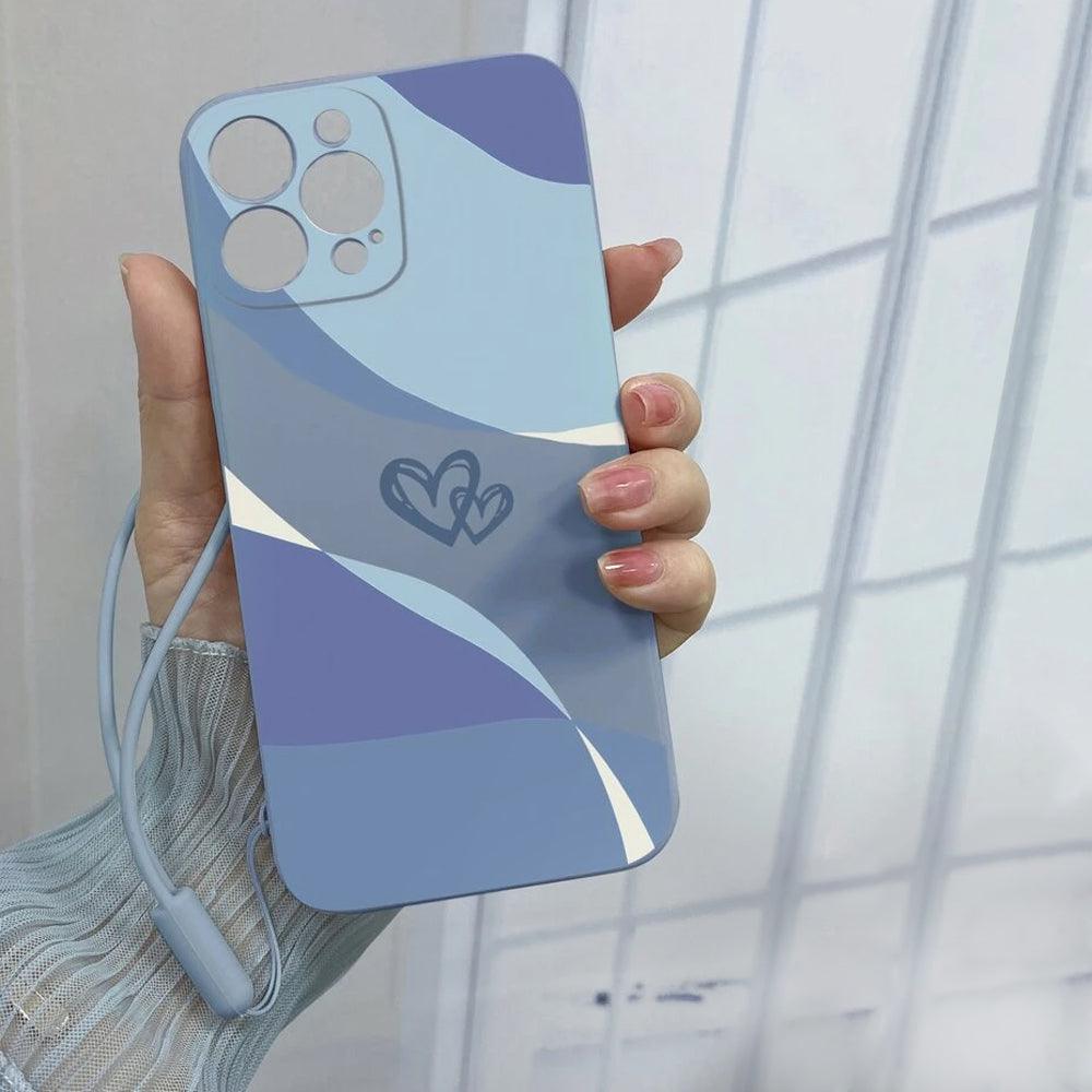 BlueHeartPatternPhoneCoverWithLanyard_3