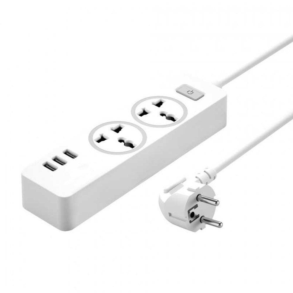 Buddy E10 Power Strip 2Ports + 3USB 2500W Fast Charging 1.8m