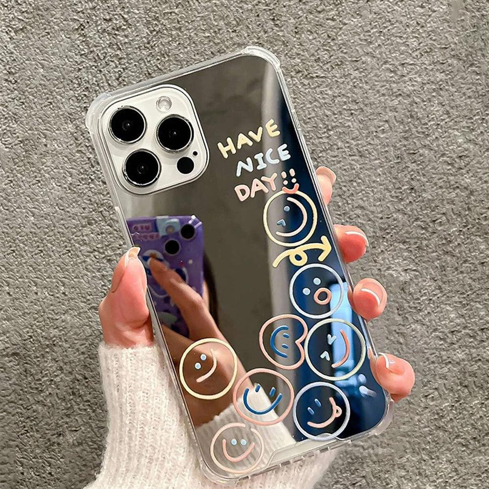 CartoonSmileMirrorPlasticPhoneCoverAppleiPhone_2