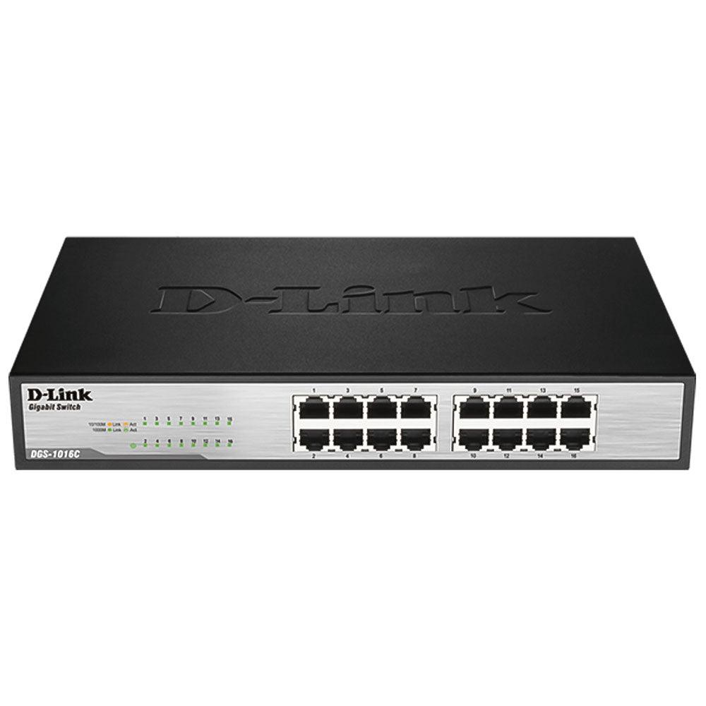 D-Link DGS-1016C Unmanaged Rackmount Switch 16 Ports 10/100/1000Mbps