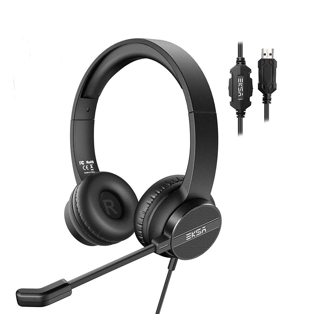 EKSAtelecom H12E Wired Headset Noise-Cancelling Mic - Kimo Store