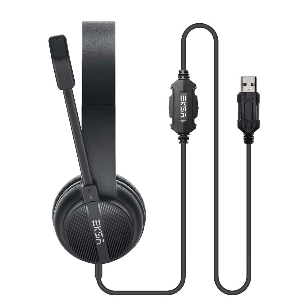 EKSAtelecom H12E Wired Headset Noise-Cancelling Mic - Kimo Store