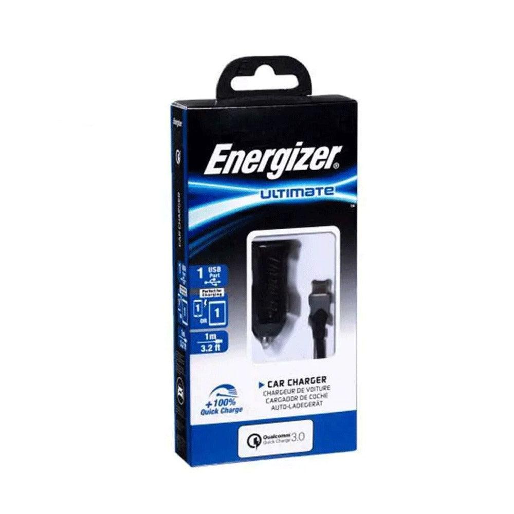 Energizer DC1Q3UC23 Car Charger QC3.0 USB + Type-C Cable 18W 