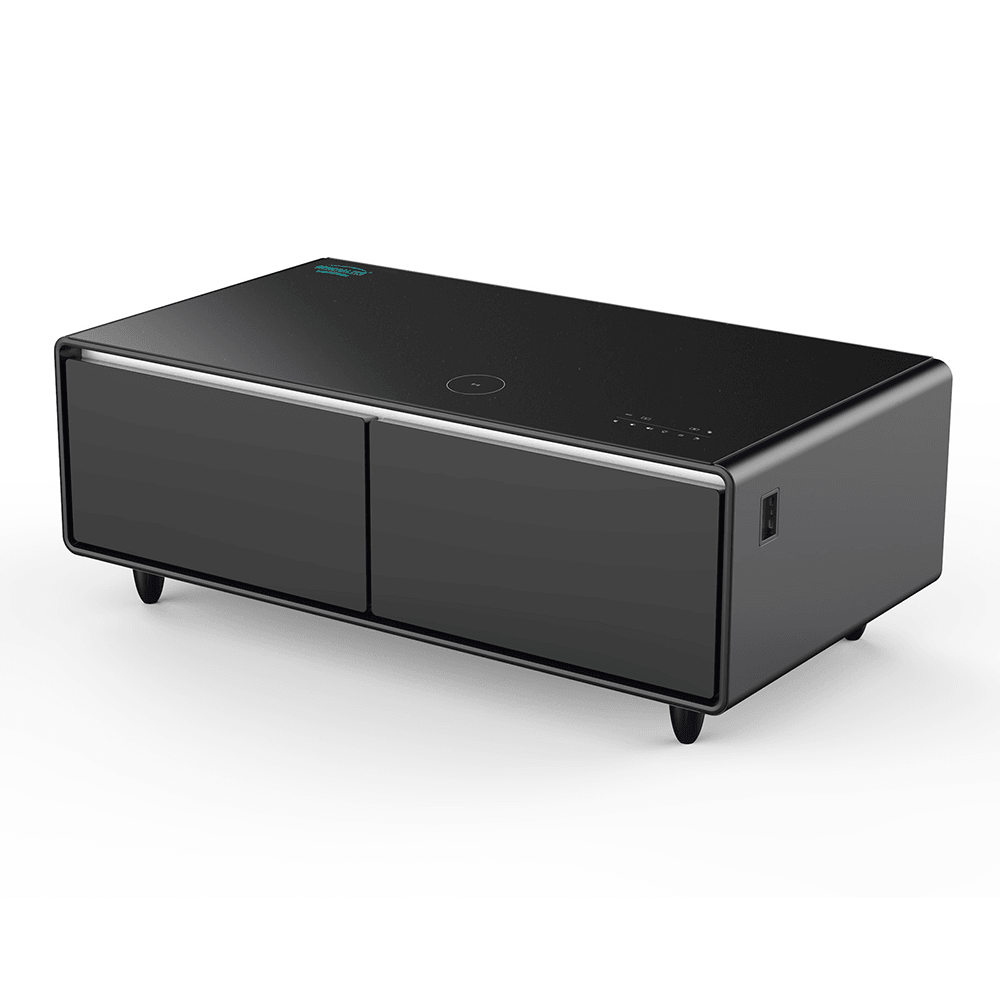 Generaltec Smart Table with Refrigerator and Speakers GMBST2BK