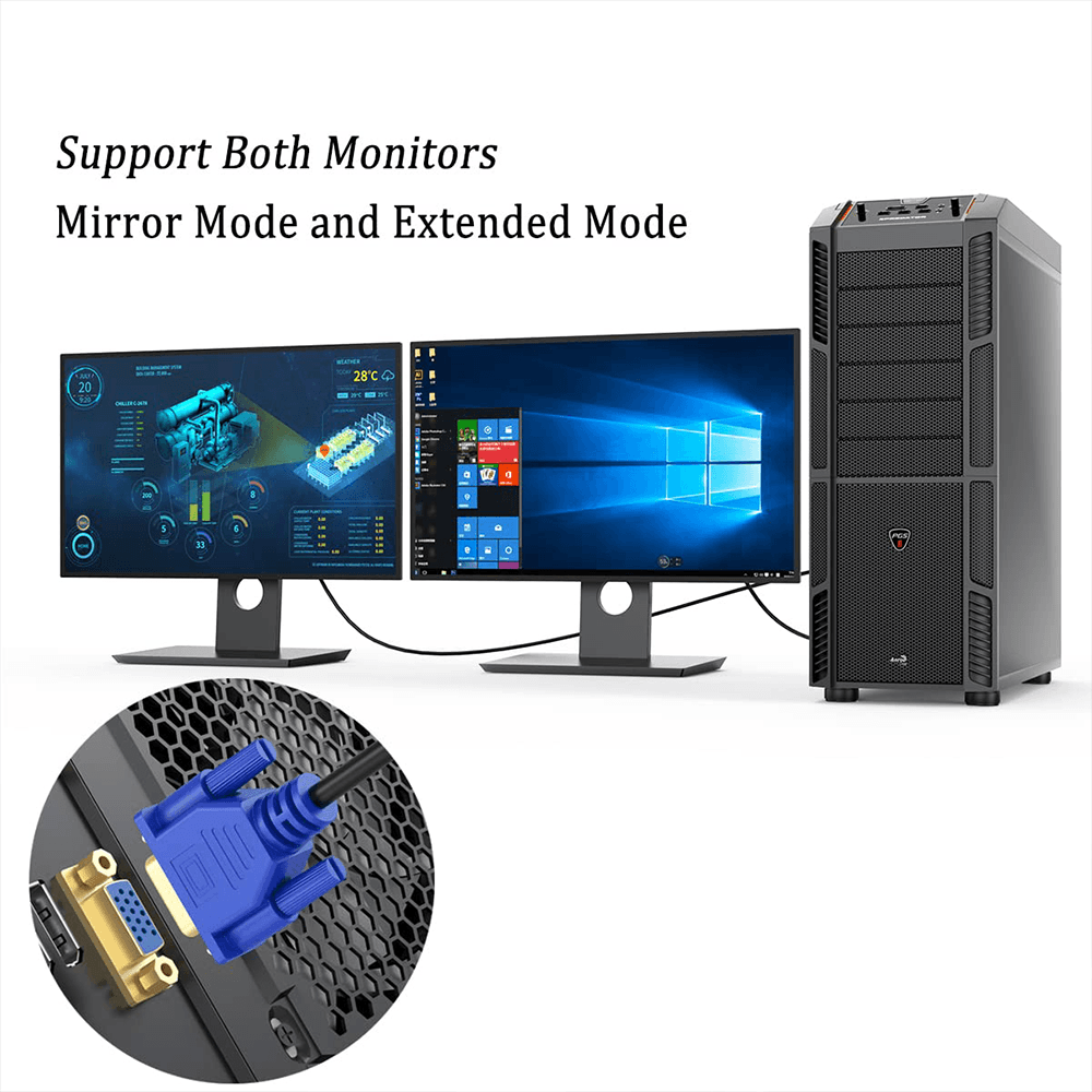 كابل شاشة جيجا ماكس 20متر VGA