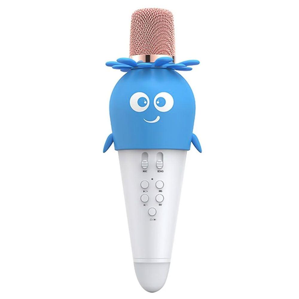 Green Lion GNKIDKARMICBL Kids Karaoke Wireless Microphone - Blue