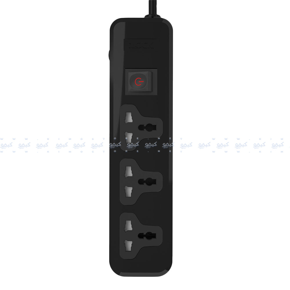 iLock 5065 3Port Power Strip 2860W 2m - Black