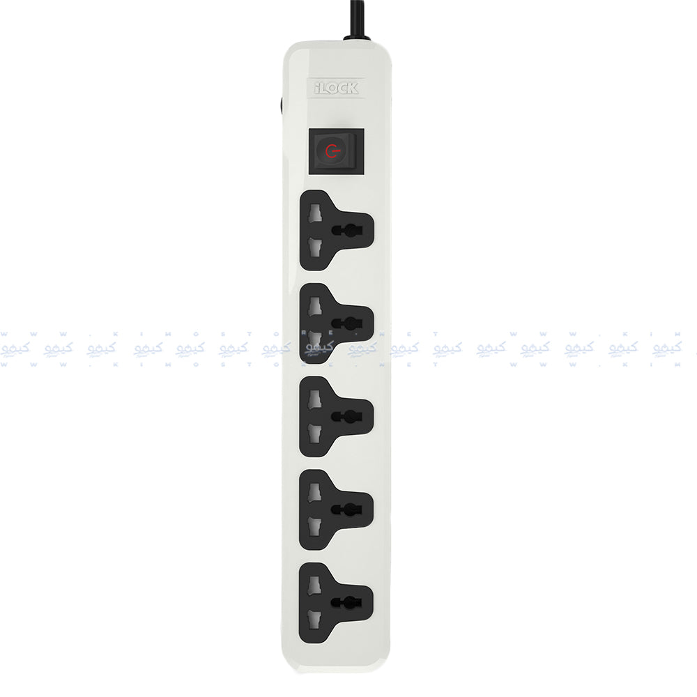 iLock 5066 5Ports Power Strip 2860W 2m - White