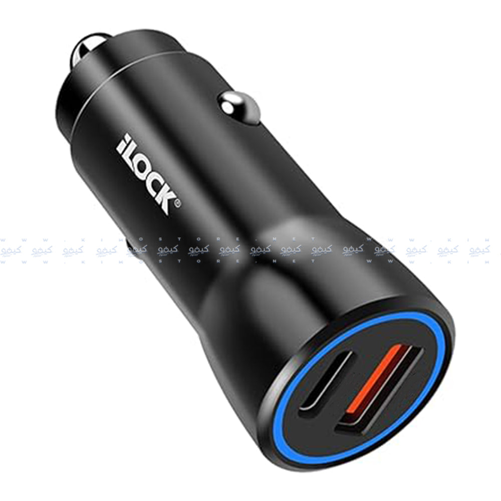 iLock 5096 Car Charger PD Type-C + QC3.0 USB 60W Fast