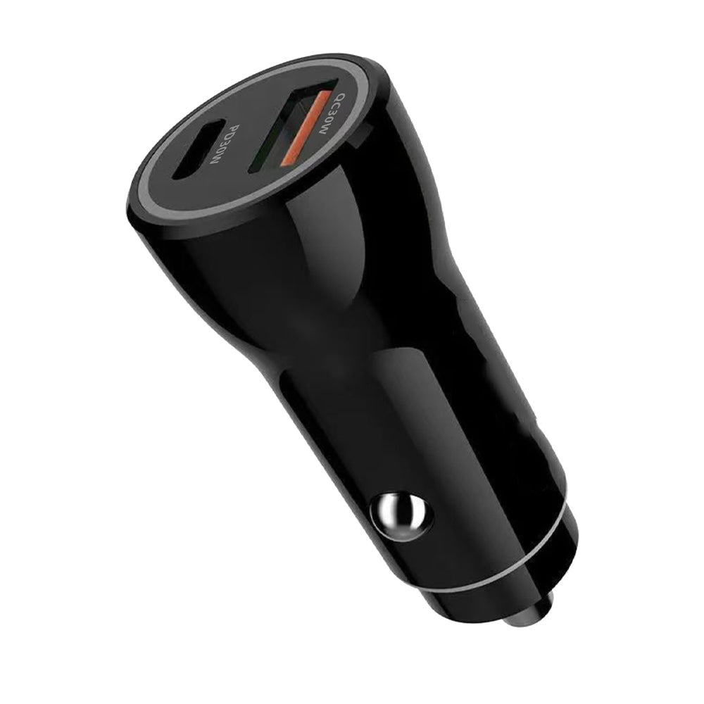 iLock 5096 Car Charger PD Type-C + QC3.0 USB 60W Fast Charging - Black