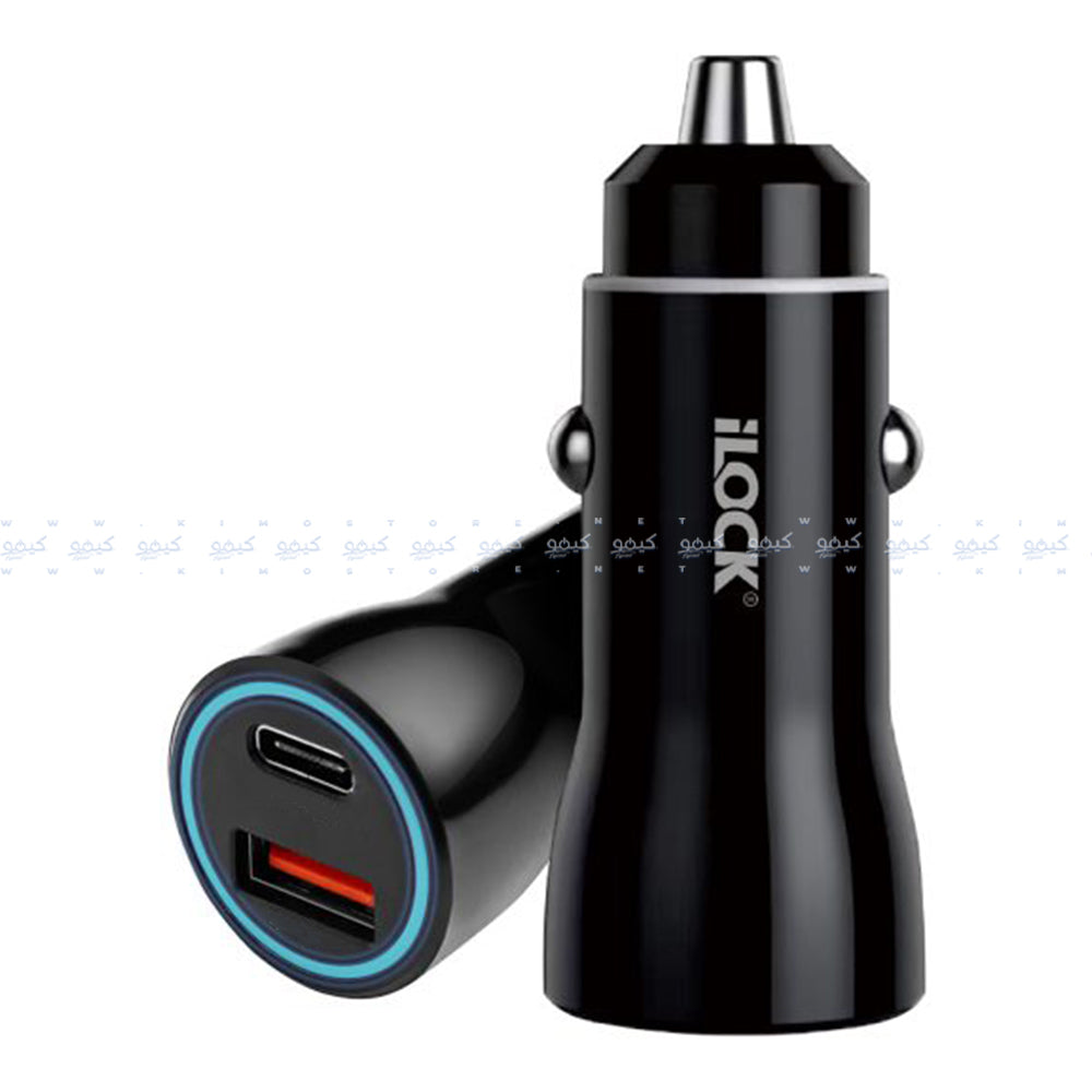 iLock 5096 Car Charger PD Type-C + QC3.0 USB 60W Fast Charging