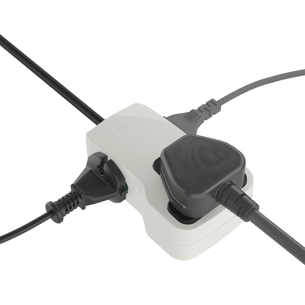 iLock 5124 3Port Mini Power Strip 2500W 3m