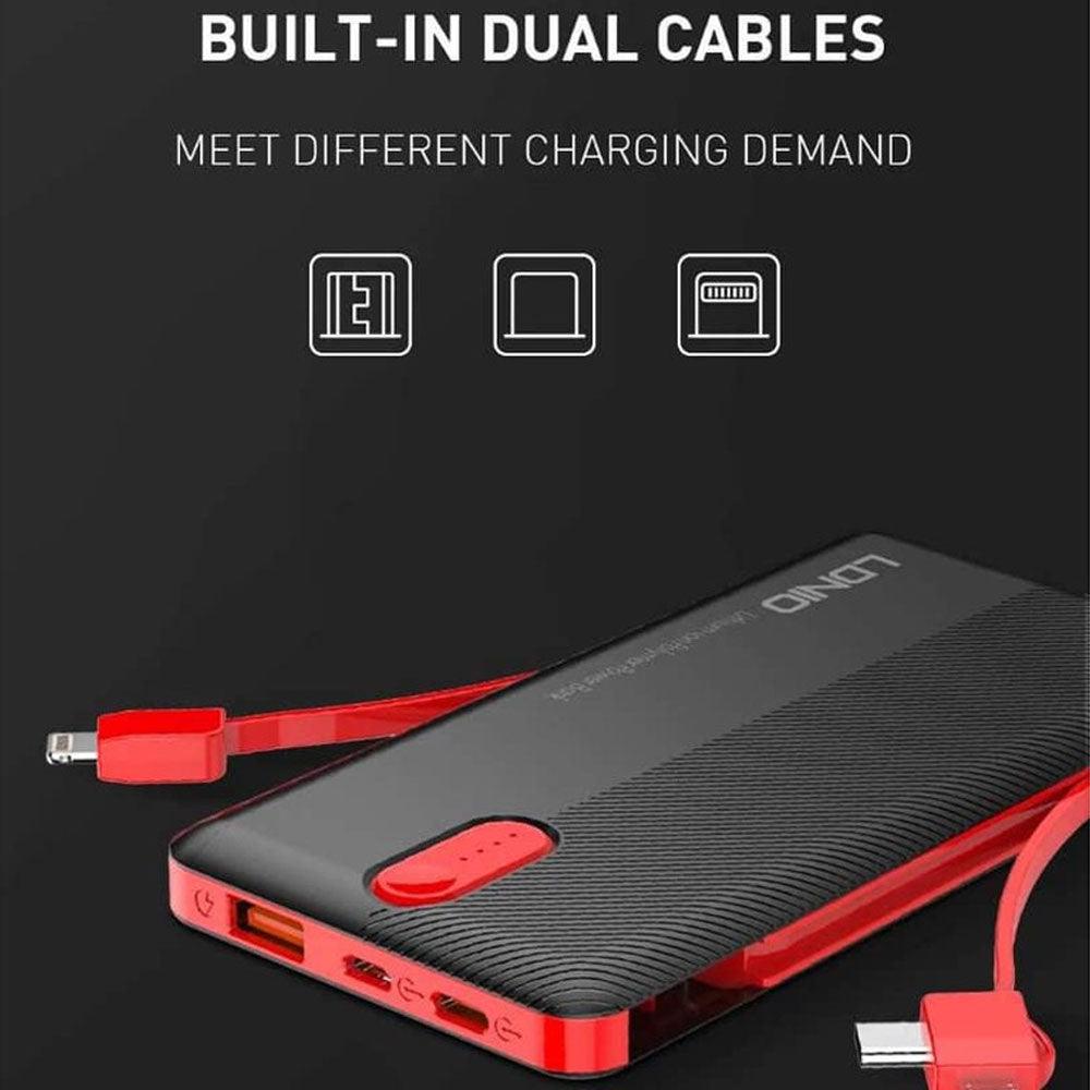 Built-in 2 Cables - Black