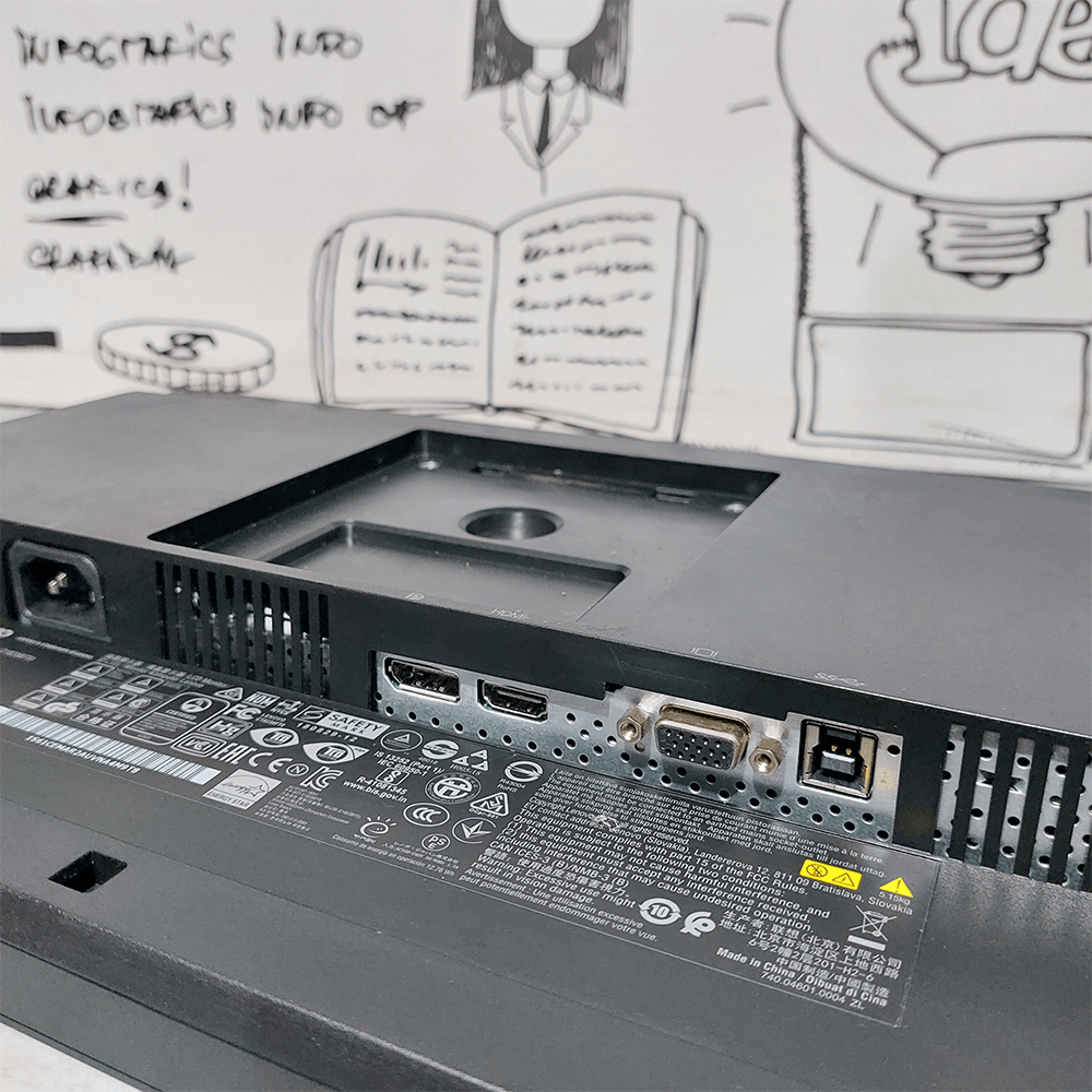 Lenovo ThinkVision T24i-10 24 Inch IPS WLED FHD HDMI Frameless Monitor (Grade A) Original Used - Kimo Store