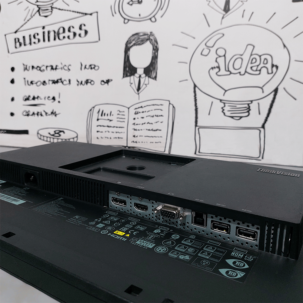 Lenovo ThinkVision T24i-20 24 Inch IPS WLED FHD HDMI Frameless Monitor (Grade A) Original Used - Kimo Store