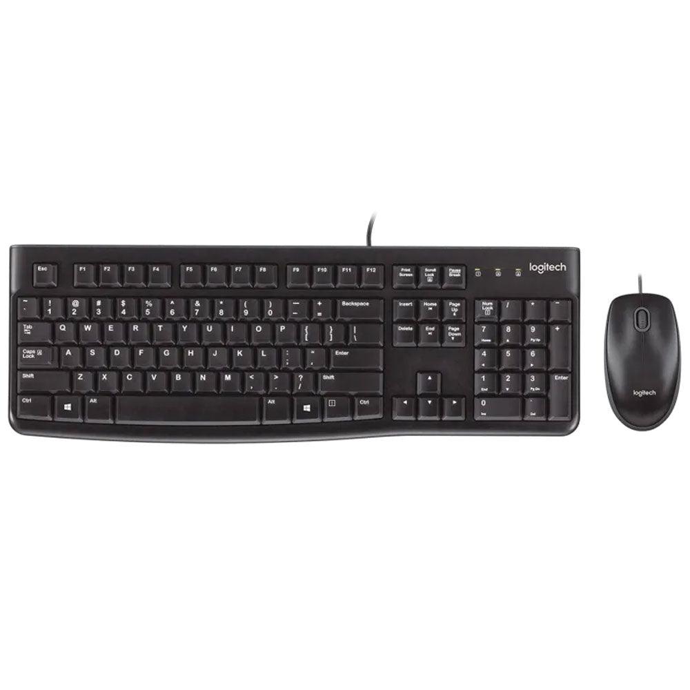Logitech Mk120 Wired Keyboard + Mouse Combo English & Arabic