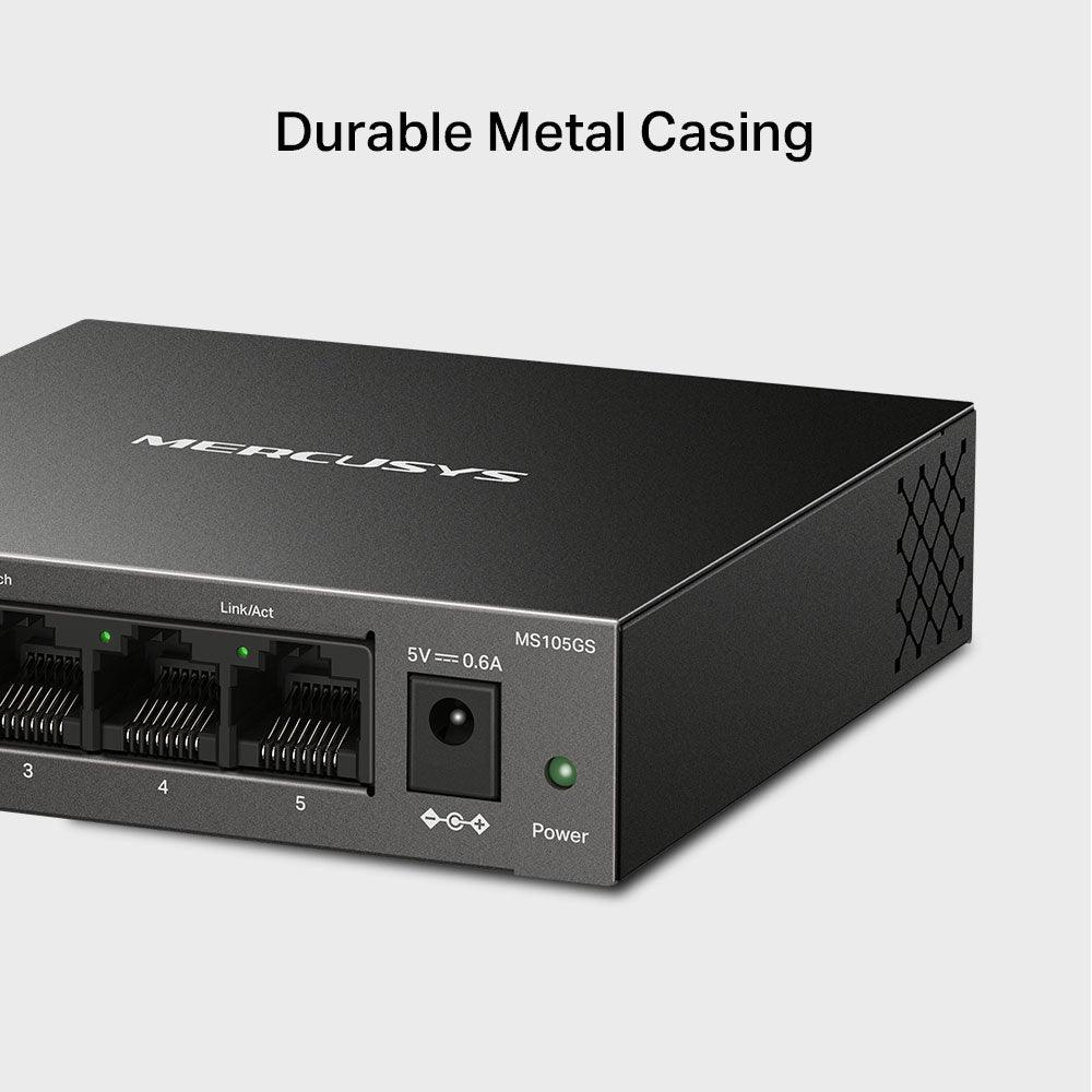 سويتش ميركوسيس 5 منافذ 10/100/1000 ميجابت في الثانية Unmanaged Desktop MS105GS