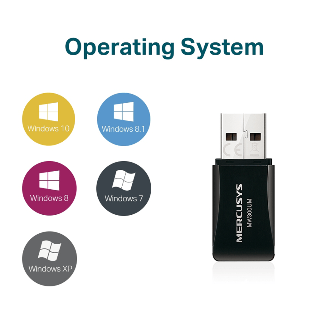 محول USB لاسلكي ميركوسيس في الثانية MW300UM