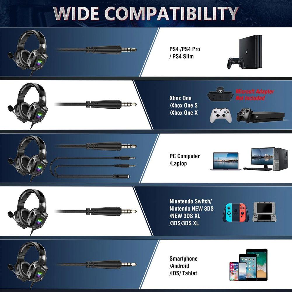 Onikuma K8 Gaming Headset - Black - Kimo Store