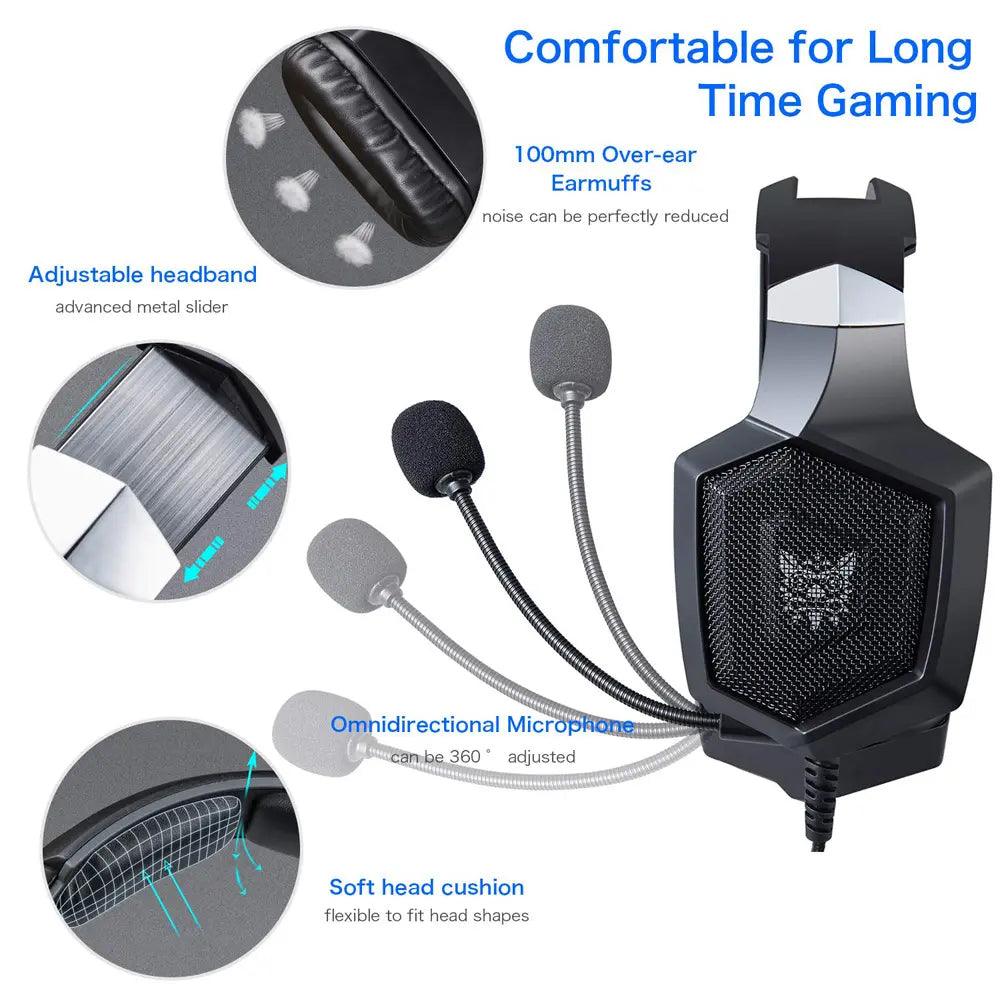 Onikuma K8 Gaming Headset - Black - Kimo Store