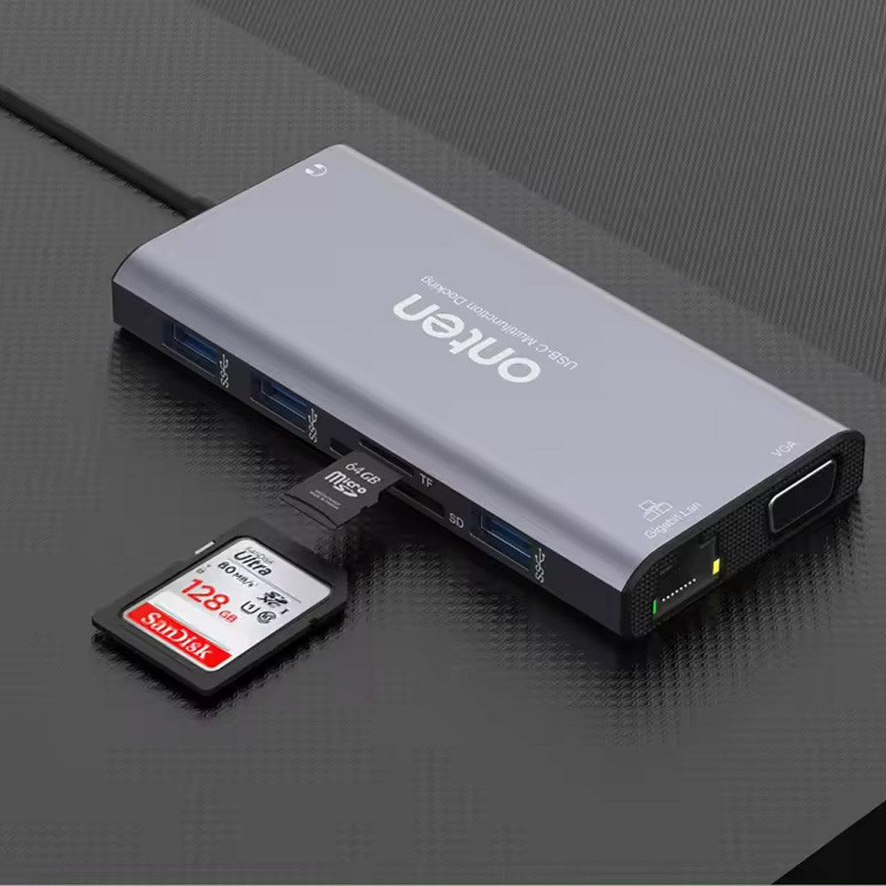 Onten OTN-UC601 1Type-C HUB Converter - Gray