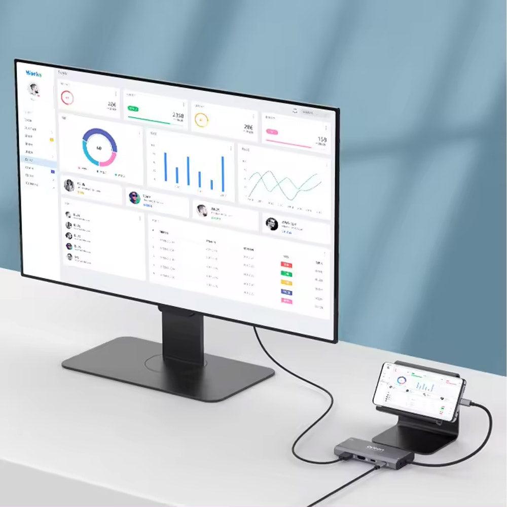 محول تايب سي 12 في 1 اونتين - رمادي