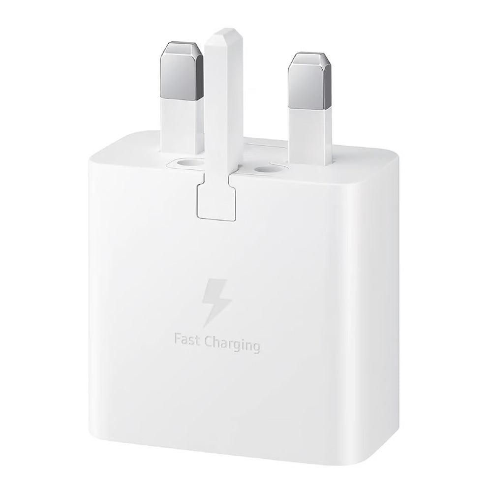 شاحن حائط سامسونج EP-T1510 بمنفذ تايب سي + كابل تايب سي PD بقوة 15وات شحن سريع (UK)أبيض