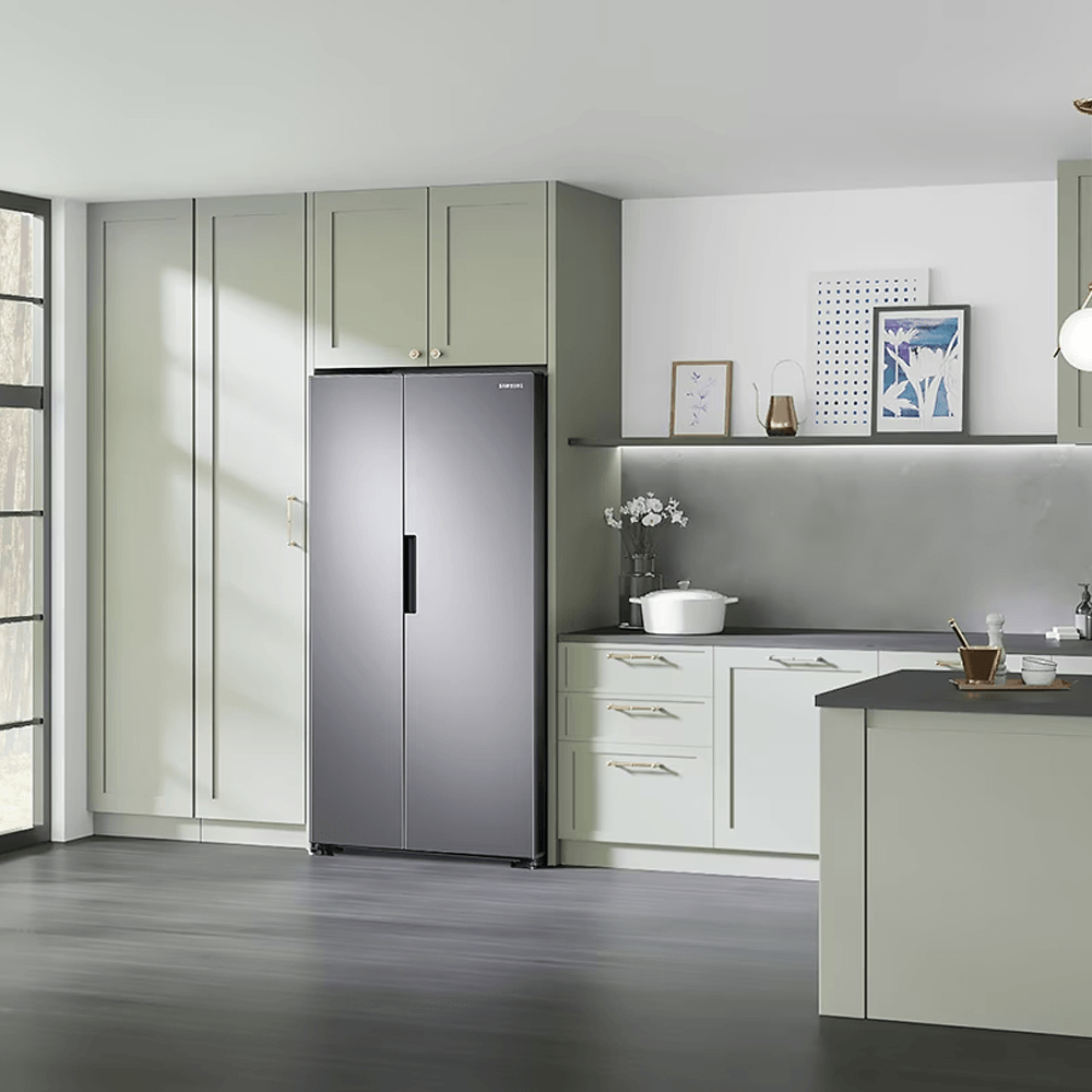 ثلاجة سامسونج نوفروست 2 باب 632 لتر RS66A8100S9 - فضي
