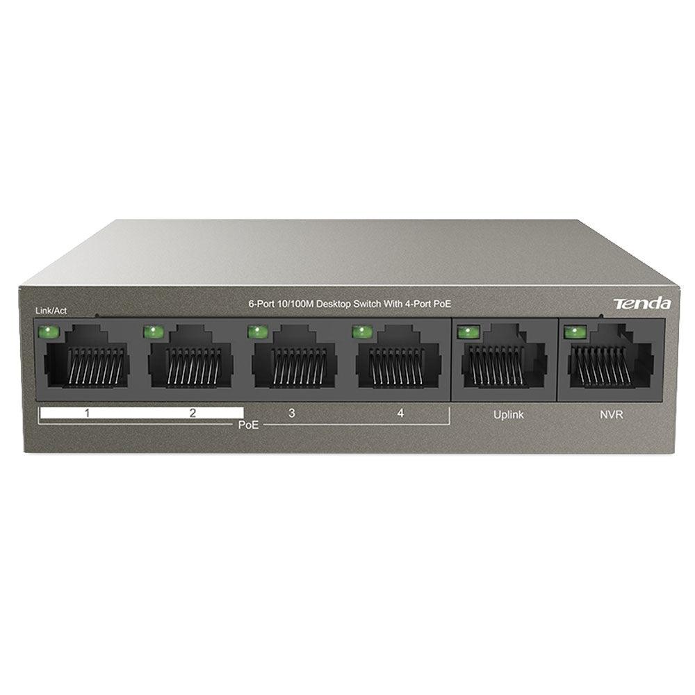 Tenda TEF1106P-4-63W Unmanaged Desktop PoE Switch 6 Port 10/100Mbps With 4 Port PoE