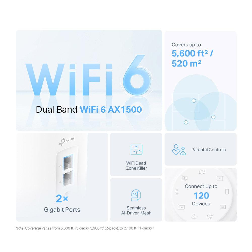TP-Link Deco X10 AX1500 Whole Home Mesh Wi-Fi System 1500Mbps
